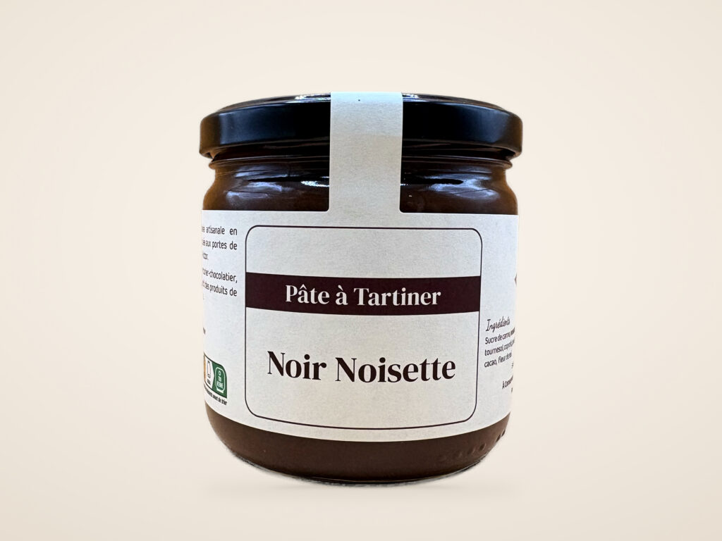Pâte à tartiner Noir Noisette 380 g – Lona Chocolat